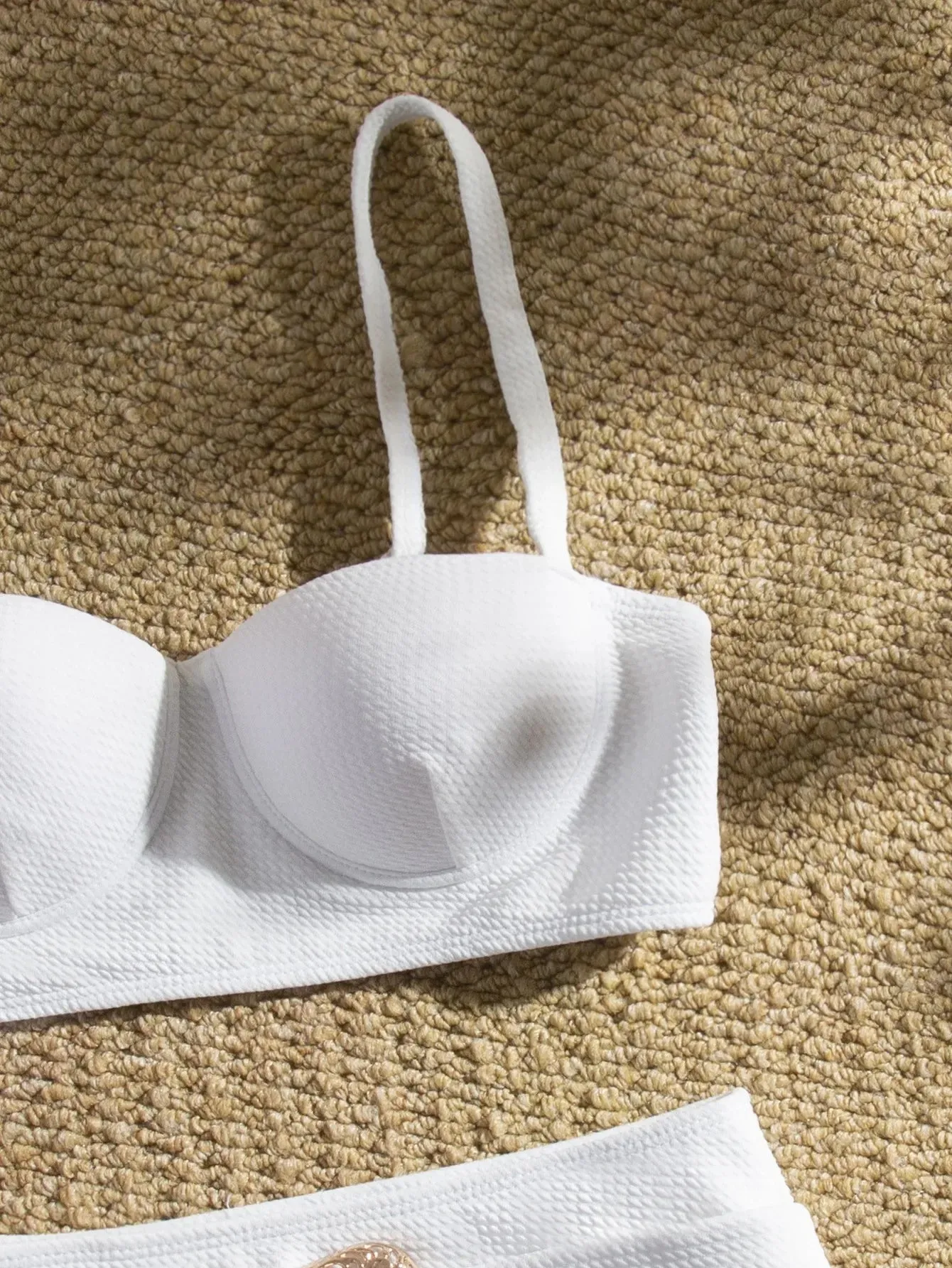 Belted One-Piece Swimsuit with Push-Up Underwire Support