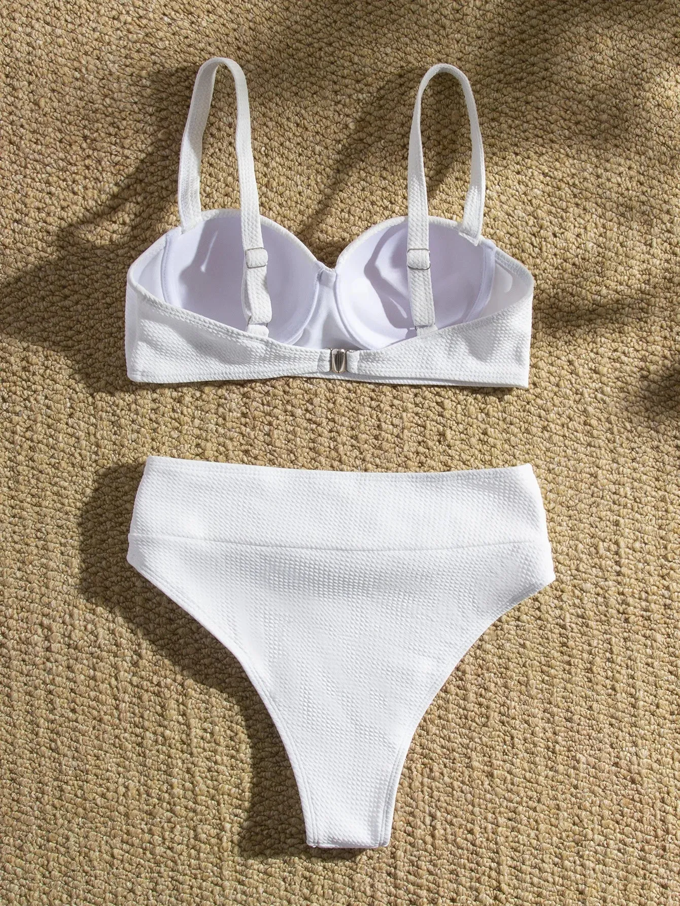 Belted One-Piece Swimsuit with Push-Up Underwire Support