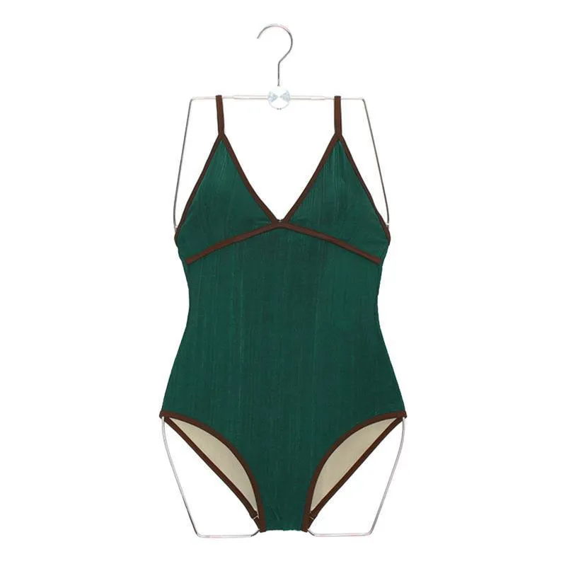 Big backless sexy triangle one-piece swimsuit women