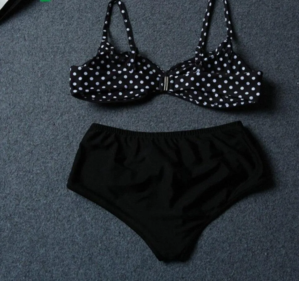 Bikini Dots Two Piece Swimsuits Padded Brazilian
