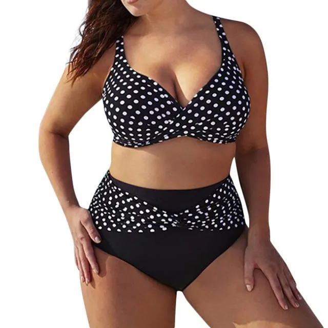 Bikini Dots Two Piece Swimsuits Padded Brazilian