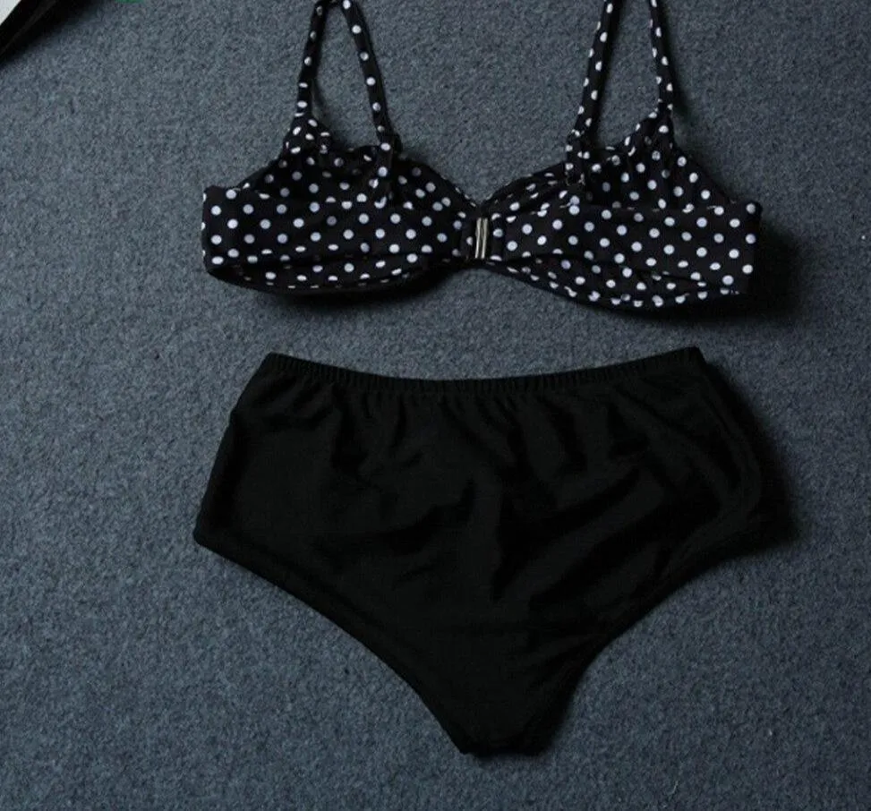 Bikini Dots Two Piece Swimsuits Padded Brazilian