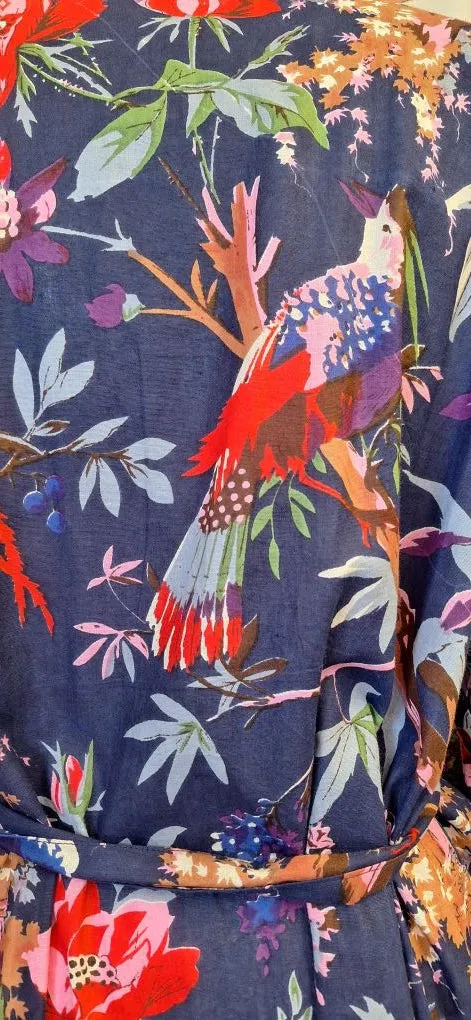 Bird of Paradise Robe Navy