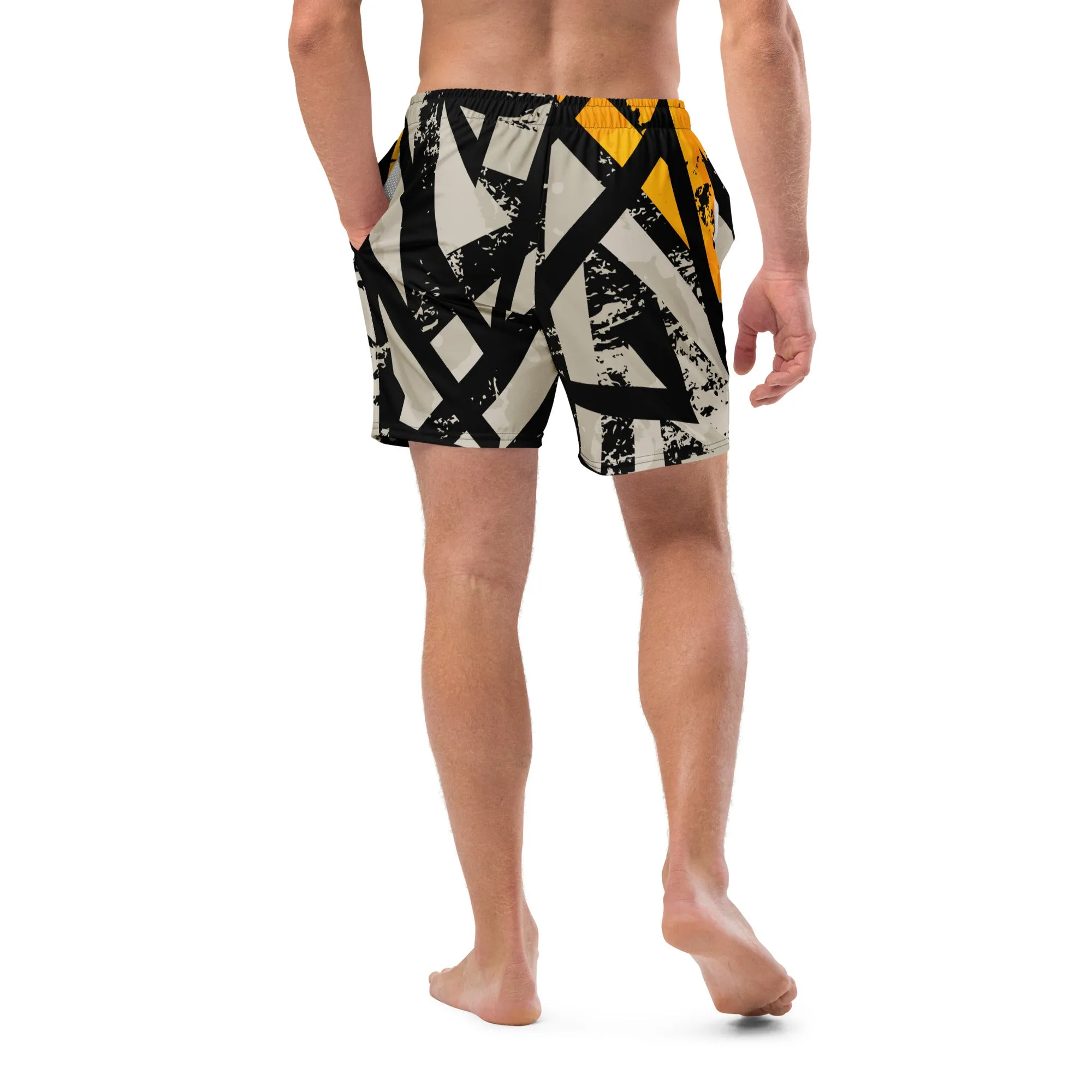 Black and Gold Men's swim trunks