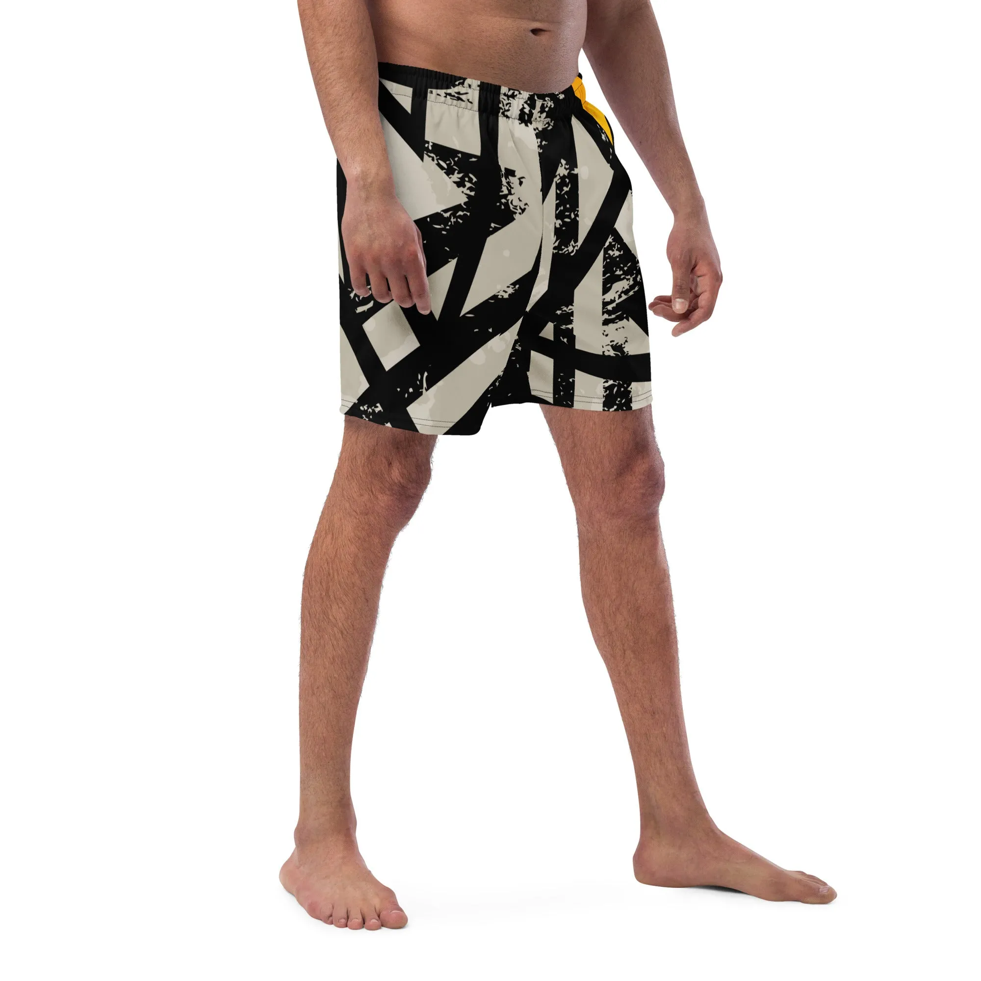 Black and Gold Men's swim trunks