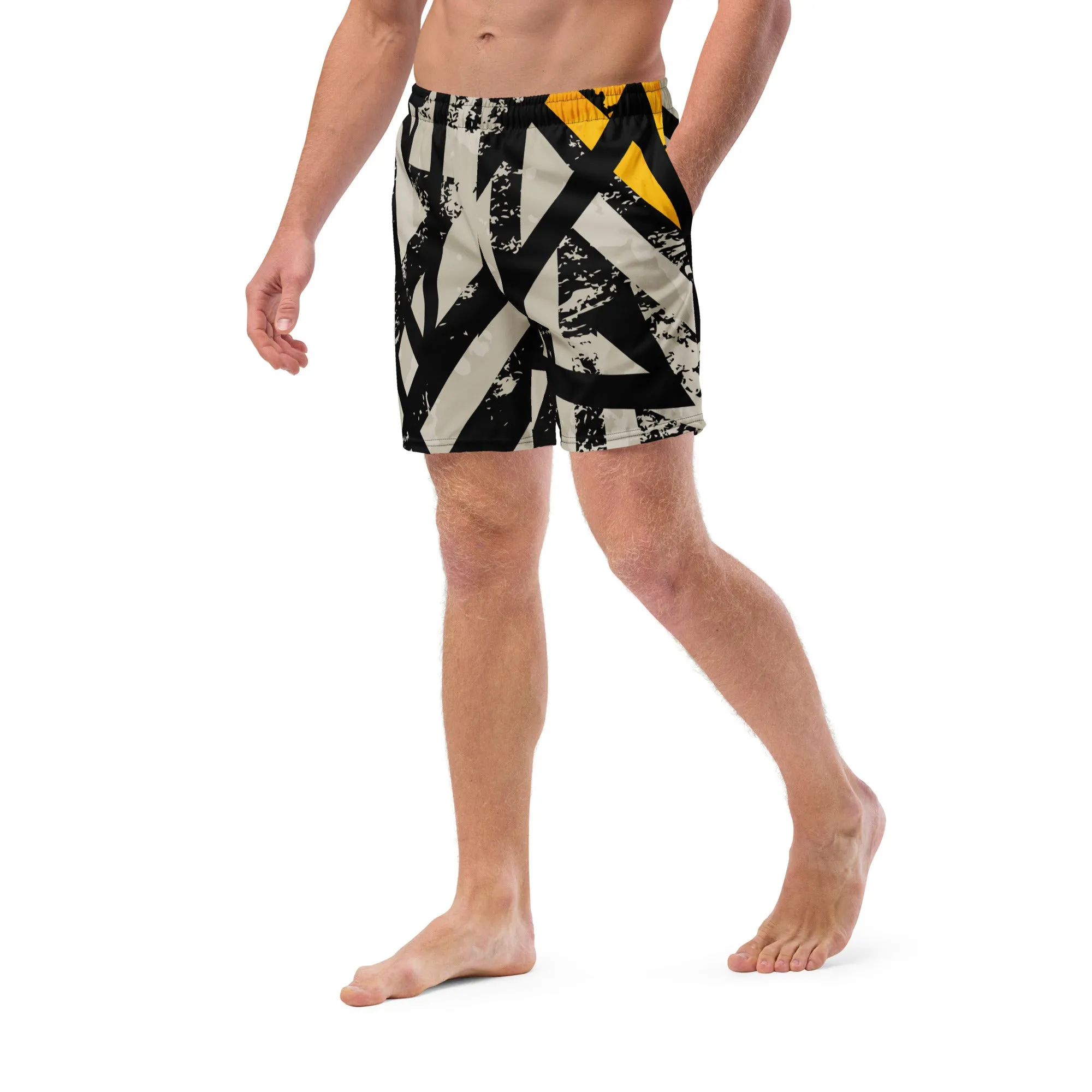 Black and Gold Men's swim trunks