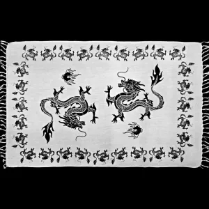 Black and White Dragon Sarongs