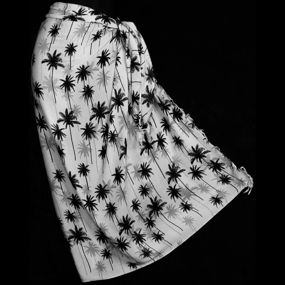 Black and White Tropics Sarongs