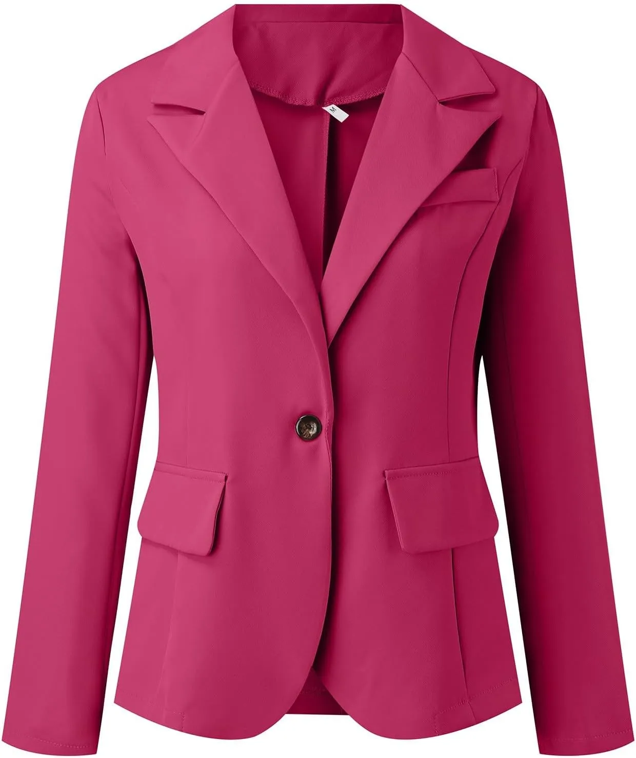 Blazer Jackets for Women Business Casual Outfits Work Office Womens Button Long Sleeve Blazer Jacket with Pockets