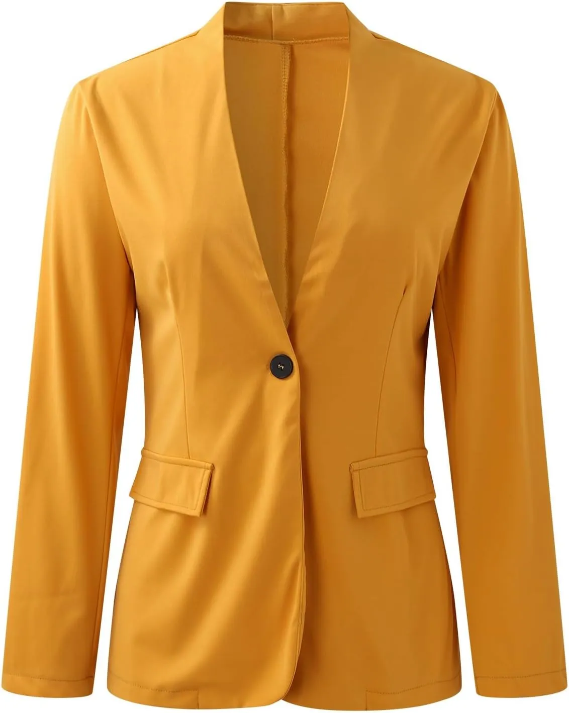 Blazer Jackets for Women Business Casual Outfits Work Office Womens Button Long Sleeve Blazer Jacket with Pockets