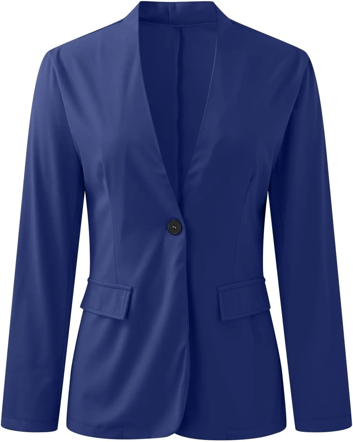 Blazer Jackets for Women Business Casual Outfits Work Office Womens Button Long Sleeve Blazer Jacket with Pockets