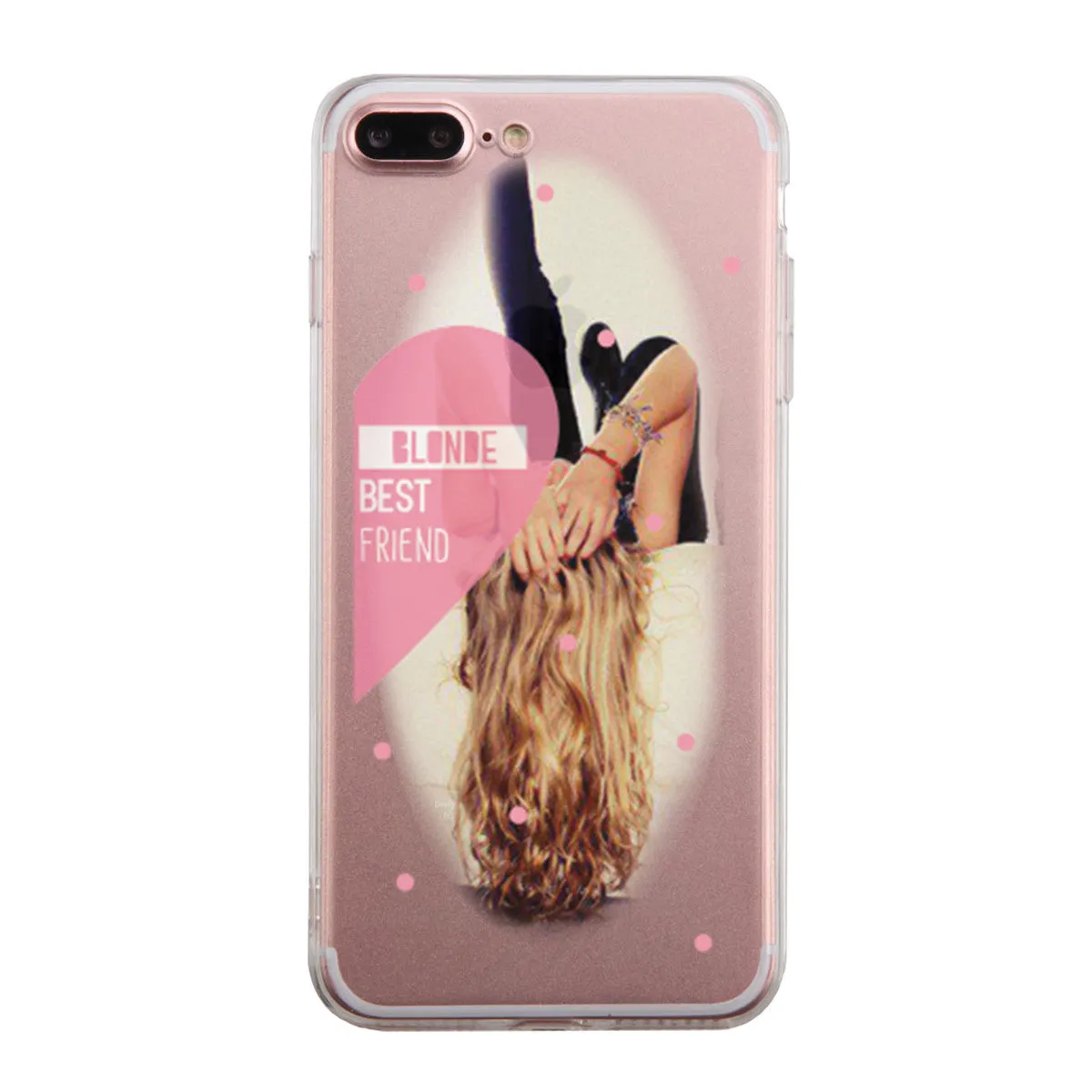 Blonde Best Friend Phone Case Cute Clear Phonecase