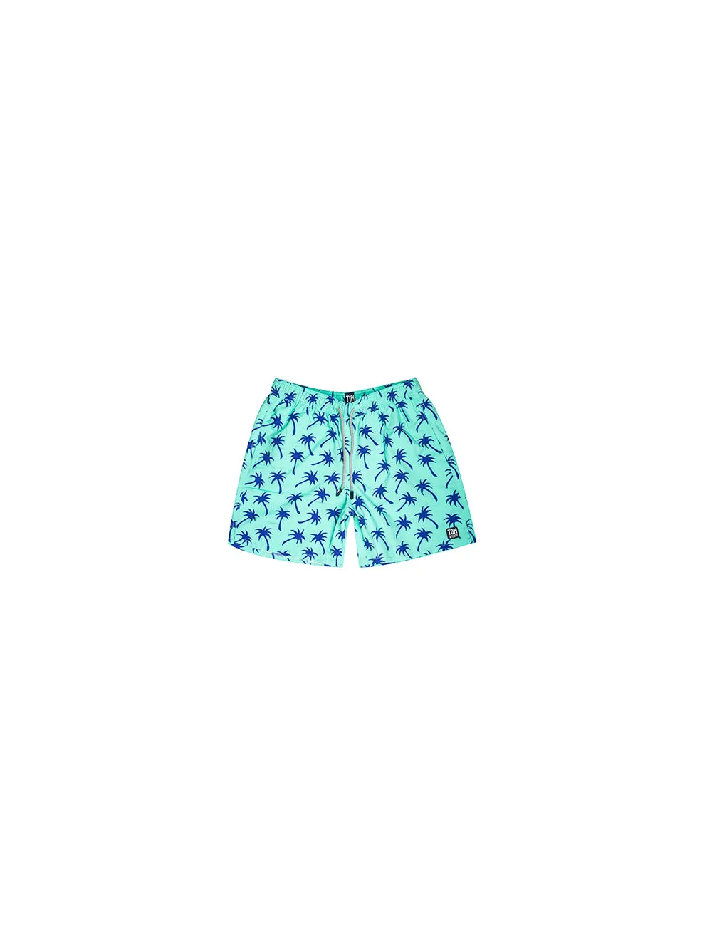 Blue Palm Tree Boy's Swim Shorts Blue