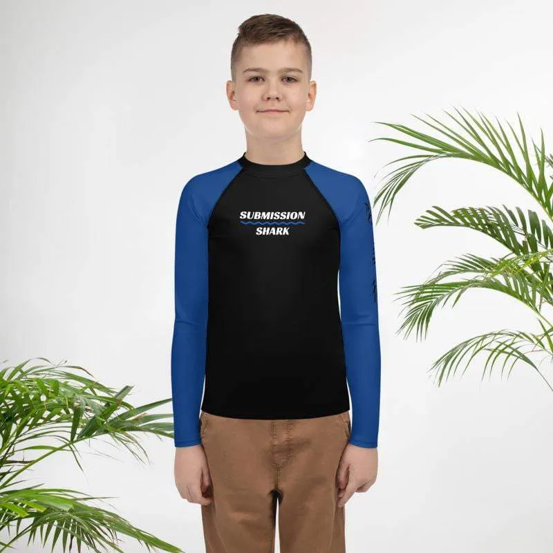 Blue SS Premium Standard ~ Youth Rash Guard