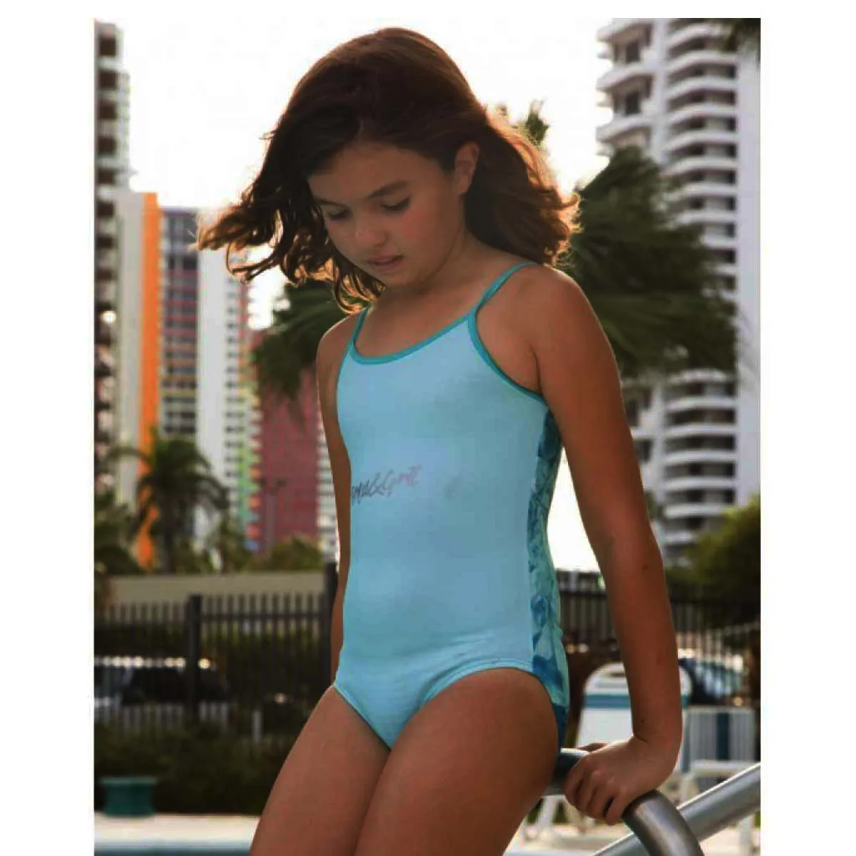 BLUE WATER ONE PIECE SWIMSUIT