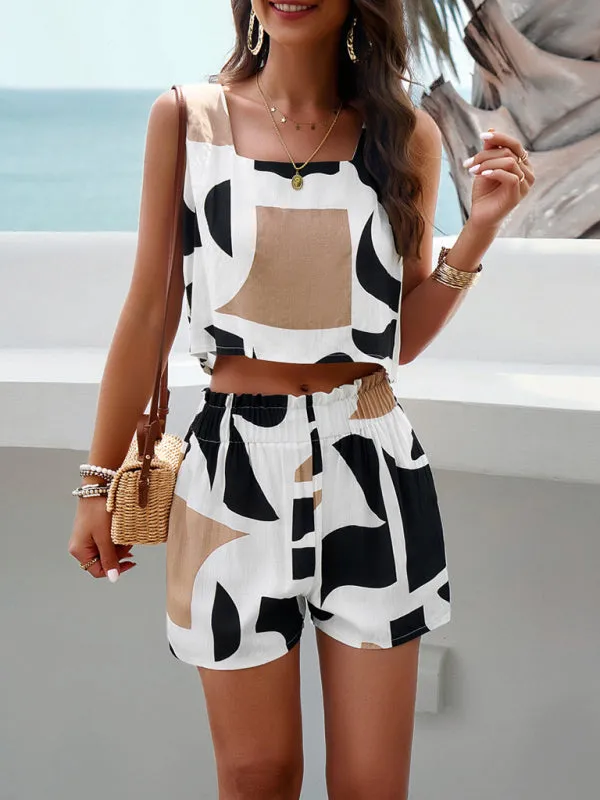 Blue Zone Planet |  New women's fashion casual printed vest suit