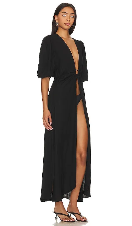 BOAMAR X Revolve Cowen Long Kimono Dress in Black