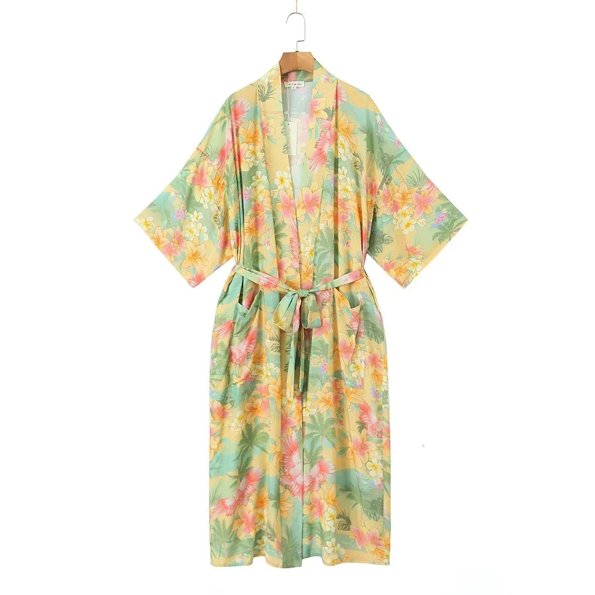 Boho Robe - Kimono Robe - Beach Cover-up - Bohemian Style Elliana Water Lily