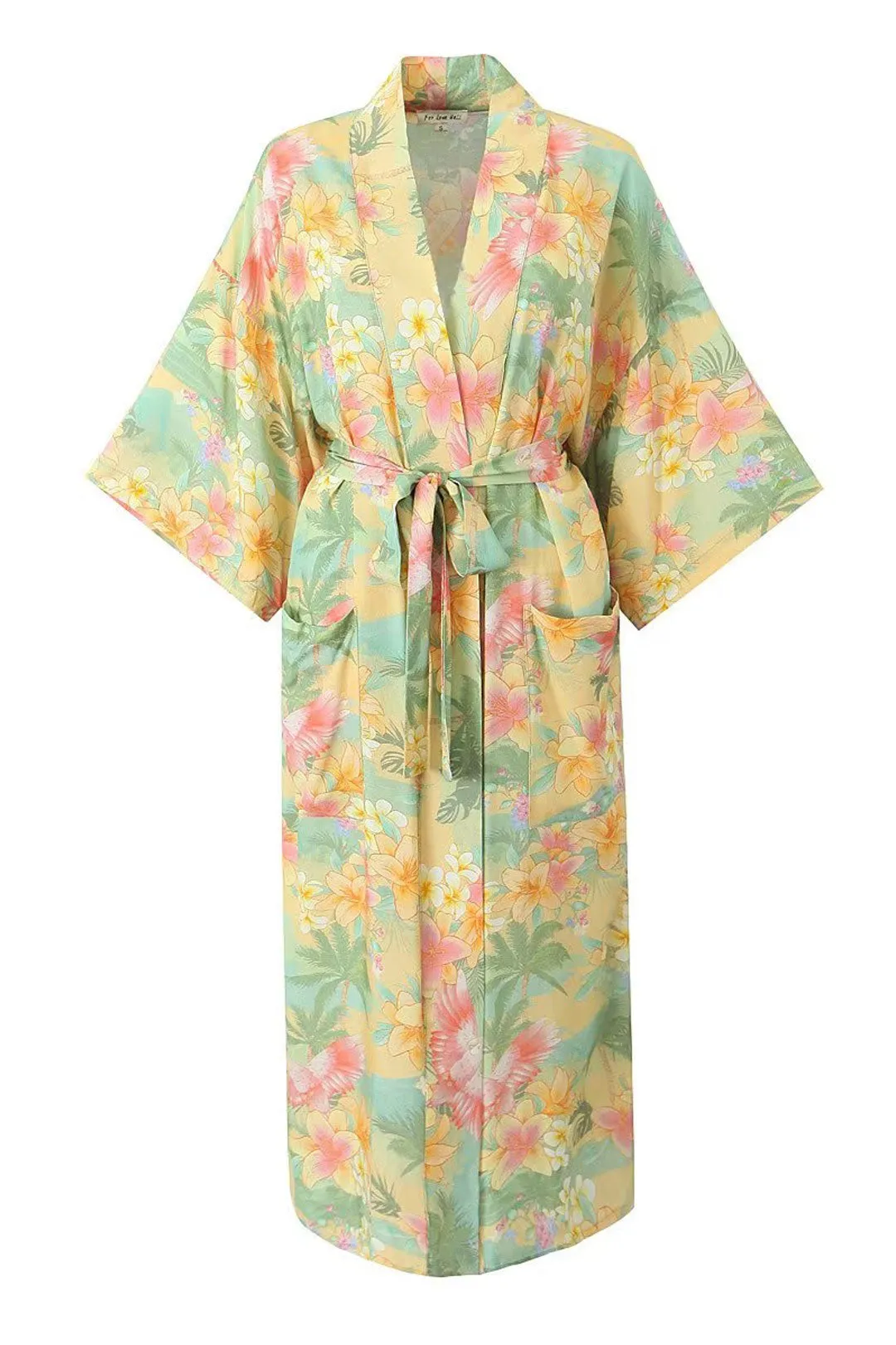 Boho Robe - Kimono Robe - Beach Cover-up - Bohemian Style Elliana Water Lily