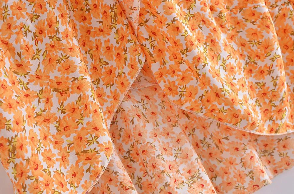 Boho Skirt, Hippie Skirts, Wrap Skirt, Zingy Orange