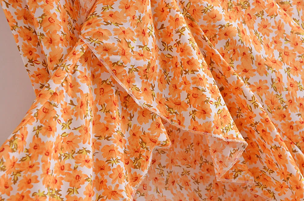 Boho Skirt, Hippie Skirts, Wrap Skirt, Zingy Orange