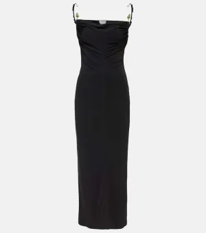Bottega Veneta Embellished ruched cr√É¬™pe maxi dress