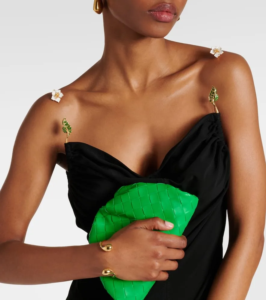 Bottega Veneta Embellished ruched cr√É¬™pe maxi dress