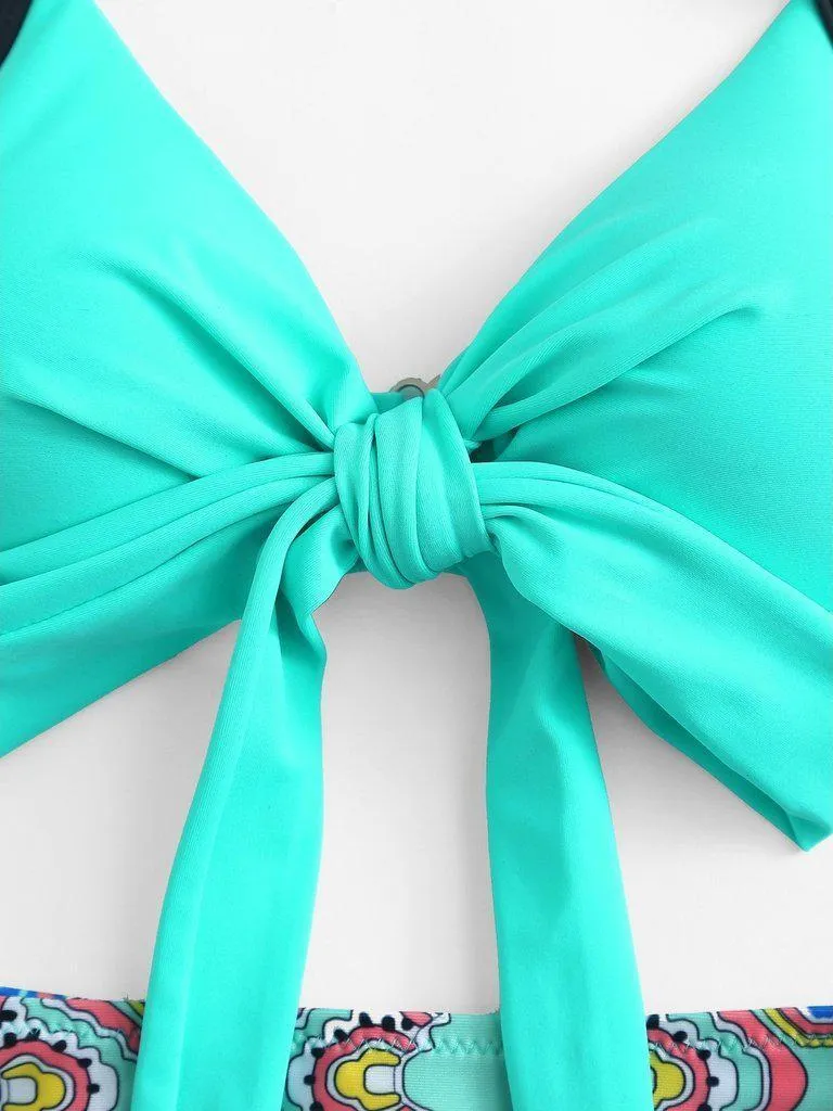Bow Tie Halter Bikini Set