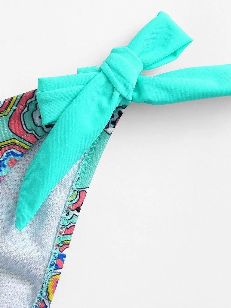 Bow Tie Halter Bikini Set