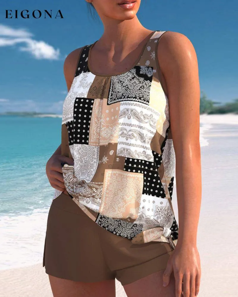 Bowknot Tribal Print Tankinis