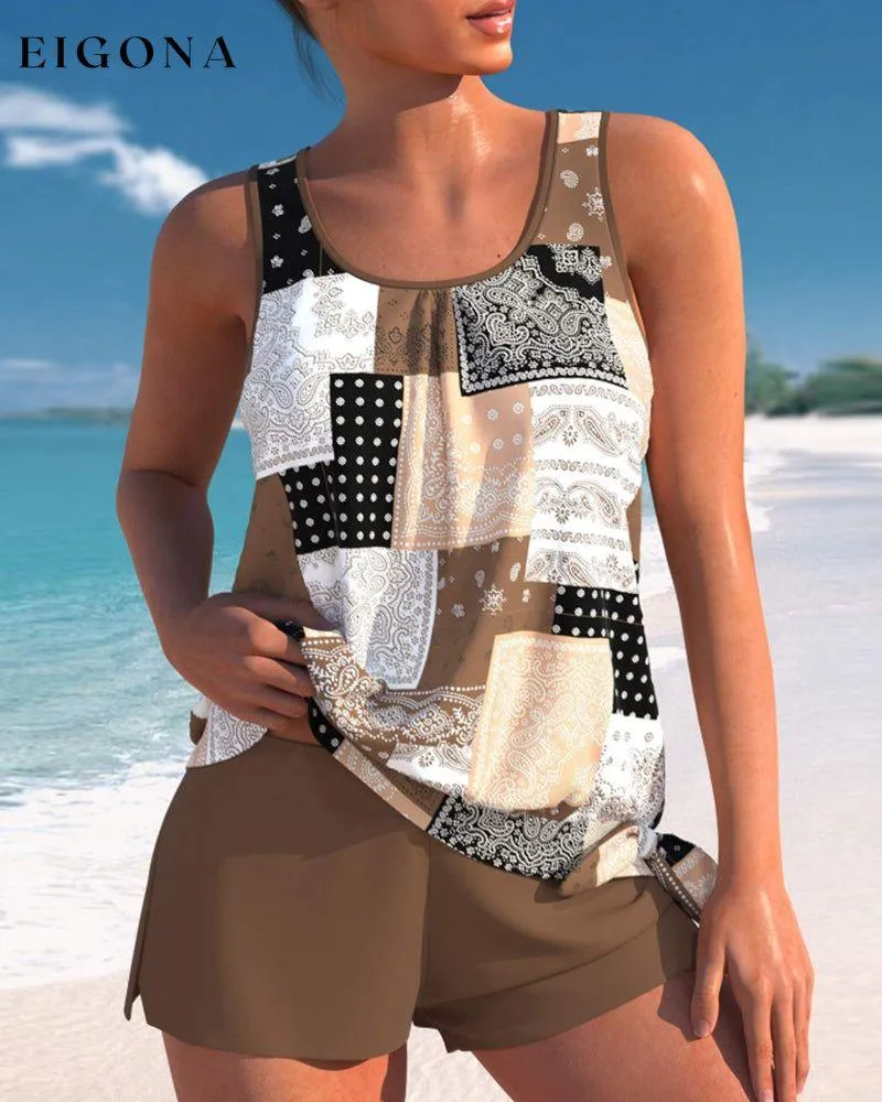 Bowknot Tribal Print Tankinis