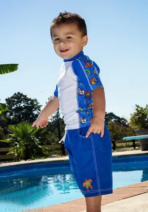 Boys 2 Short Sleeve Rashguard Set