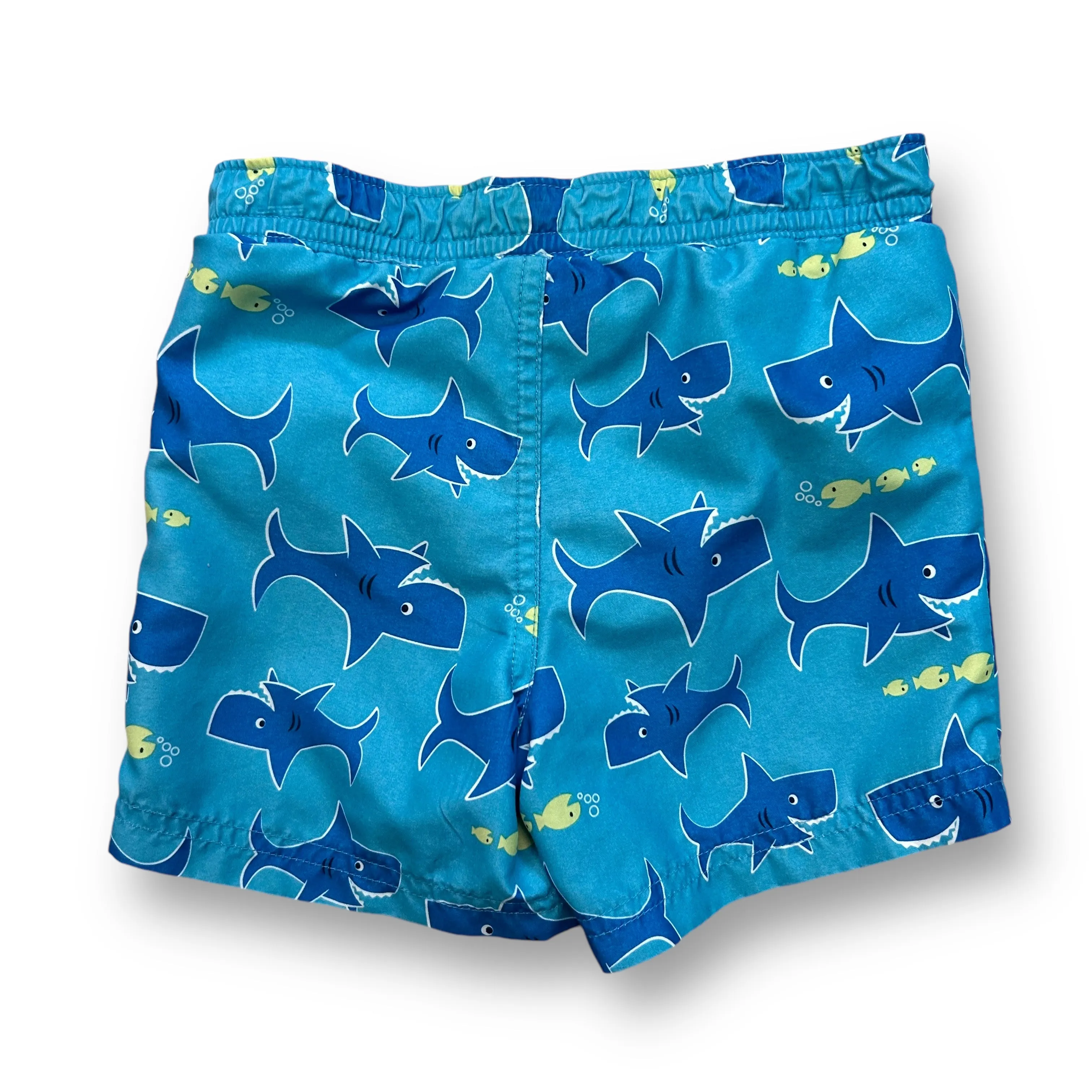 Boys Little Me Size 18 Months Blue Shark Print Swim Trunks