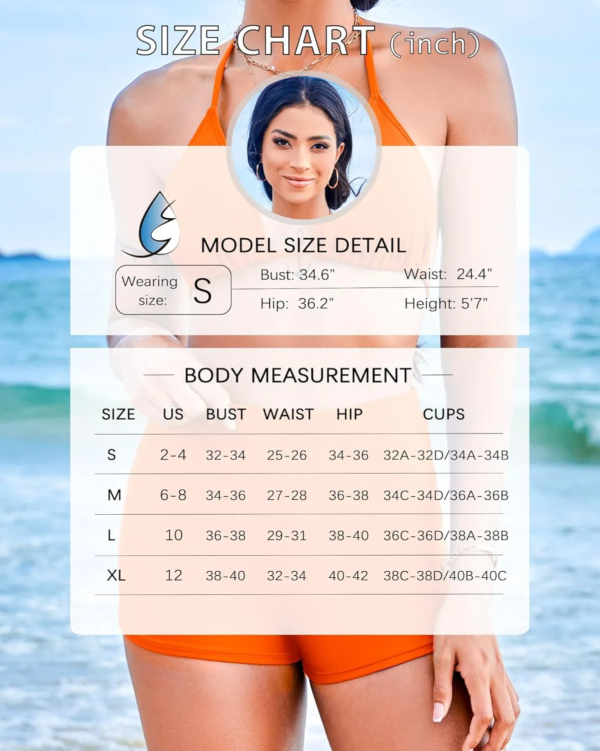 Boyshorts Swimsuits for Women-High Waisted Bikini Set 2 Piece Tummy Control Bathing Suit Triangle Top Shorts Bottom