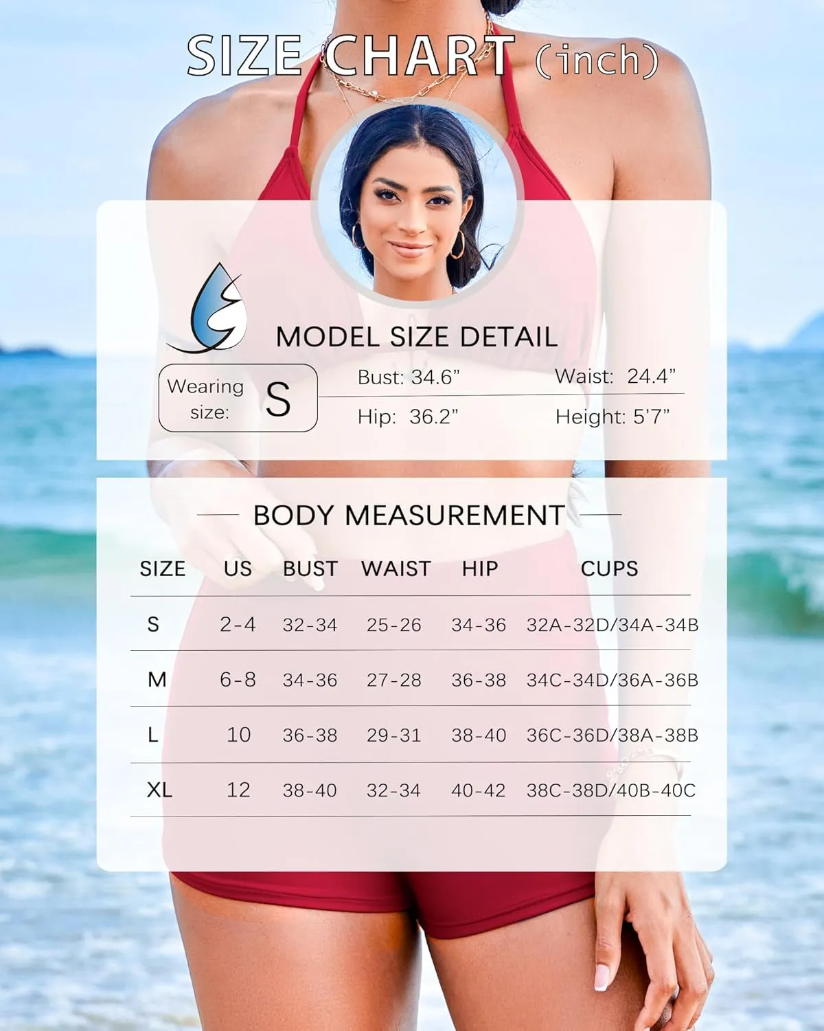 Boyshorts Swimsuits for Women-High Waisted Bikini Set 2 Piece Tummy Control Bathing Suit Triangle Top Shorts Bottom