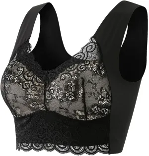 Bralette for Women Sexy Lace Deep V Neck Wireless Underwear Gathering Lifting Anti Sagging Auxiliary Breasts Daily Bra