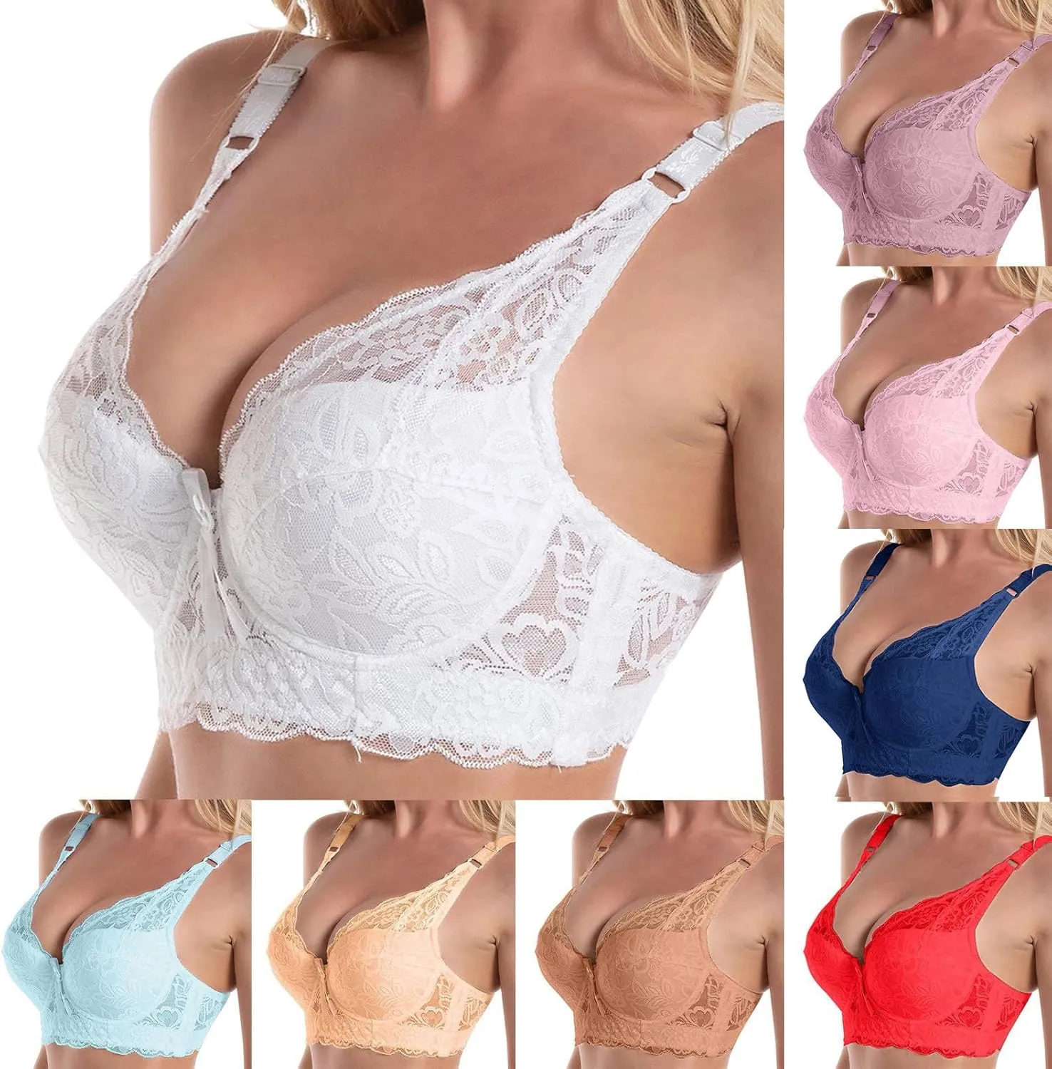 Bras for Women 2025 Lace Plus Size Wireless Bras Comfort Seamless Supportive Bra Raceback Soft Sleep Bralette
