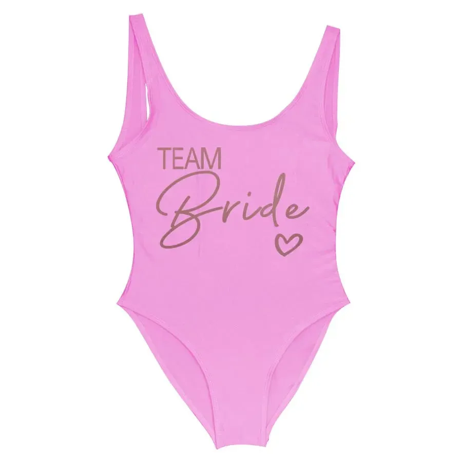 Bride Squad Women's Team Bride Print Swimwear