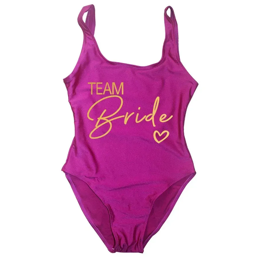 Bride Squad Women's Team Bride Print Swimwear