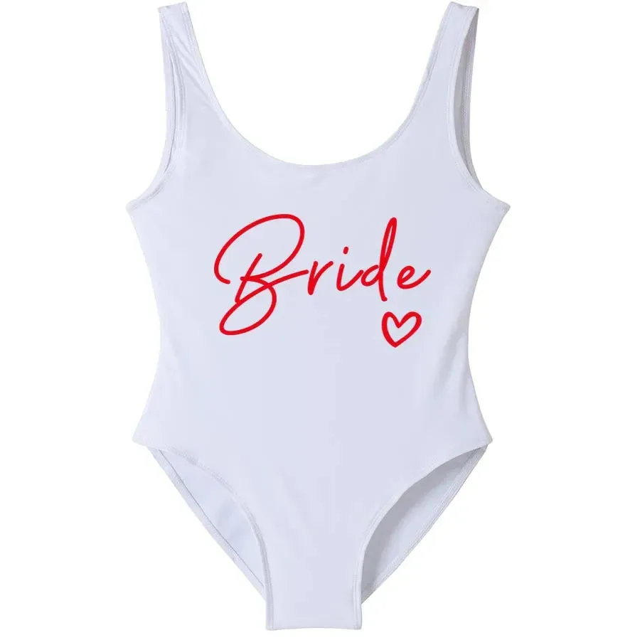 Bride Squad Women's Team Bride Print Swimwear