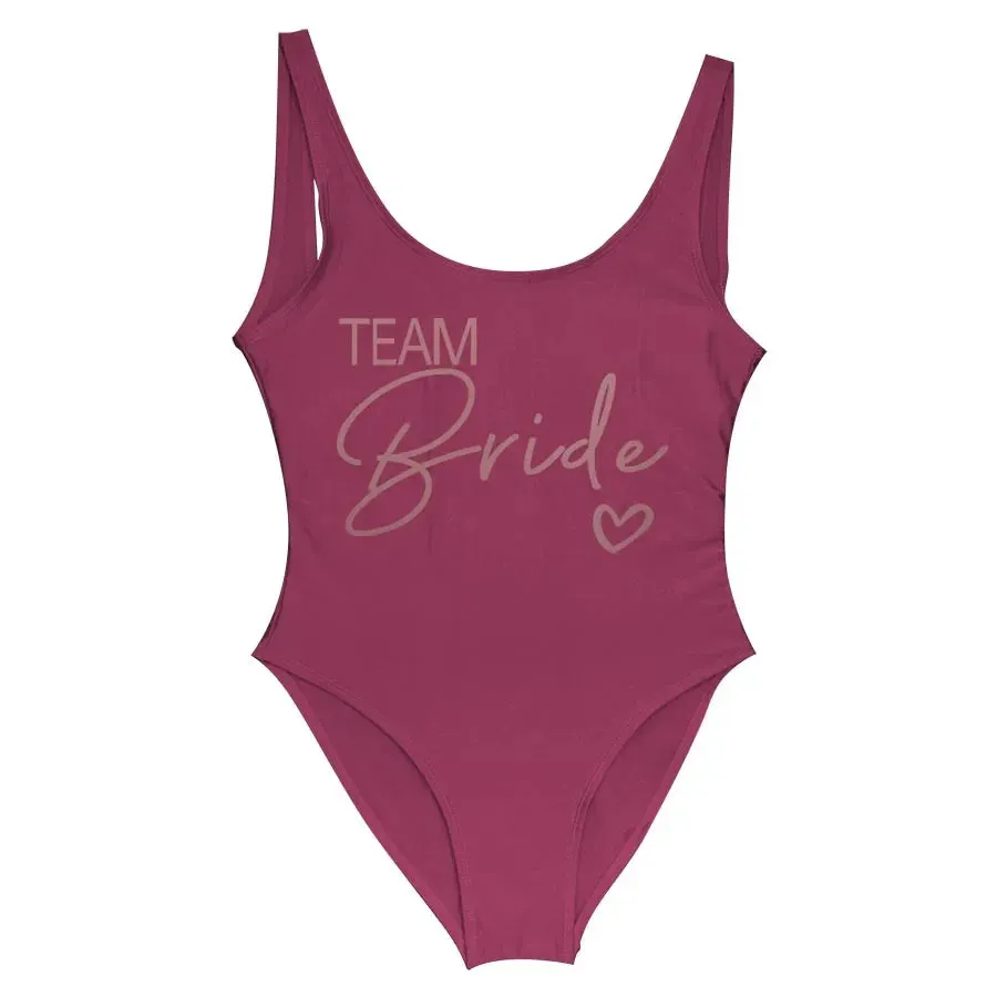 Bride Squad Women's Team Bride Print Swimwear