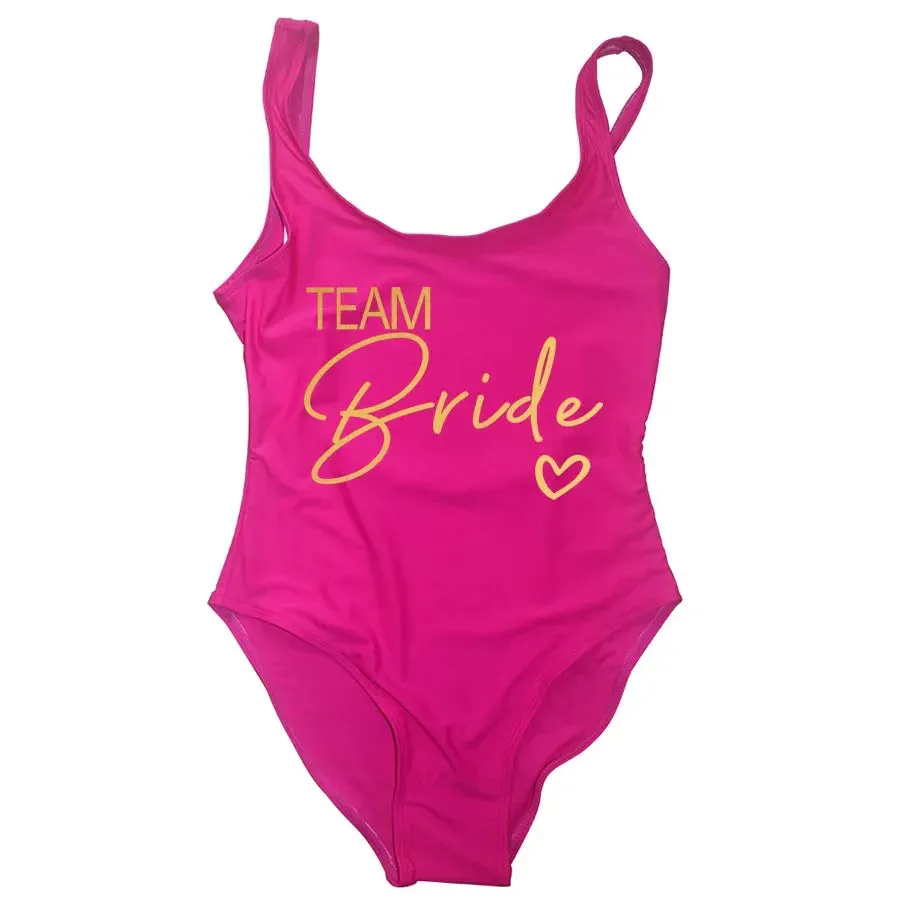 Bride Squad Women's Team Bride Print Swimwear