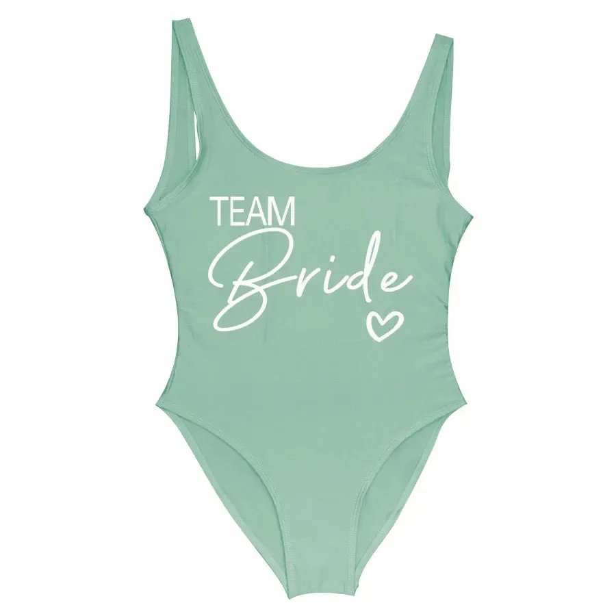 Bride Squad Women's Team Bride Print Swimwear