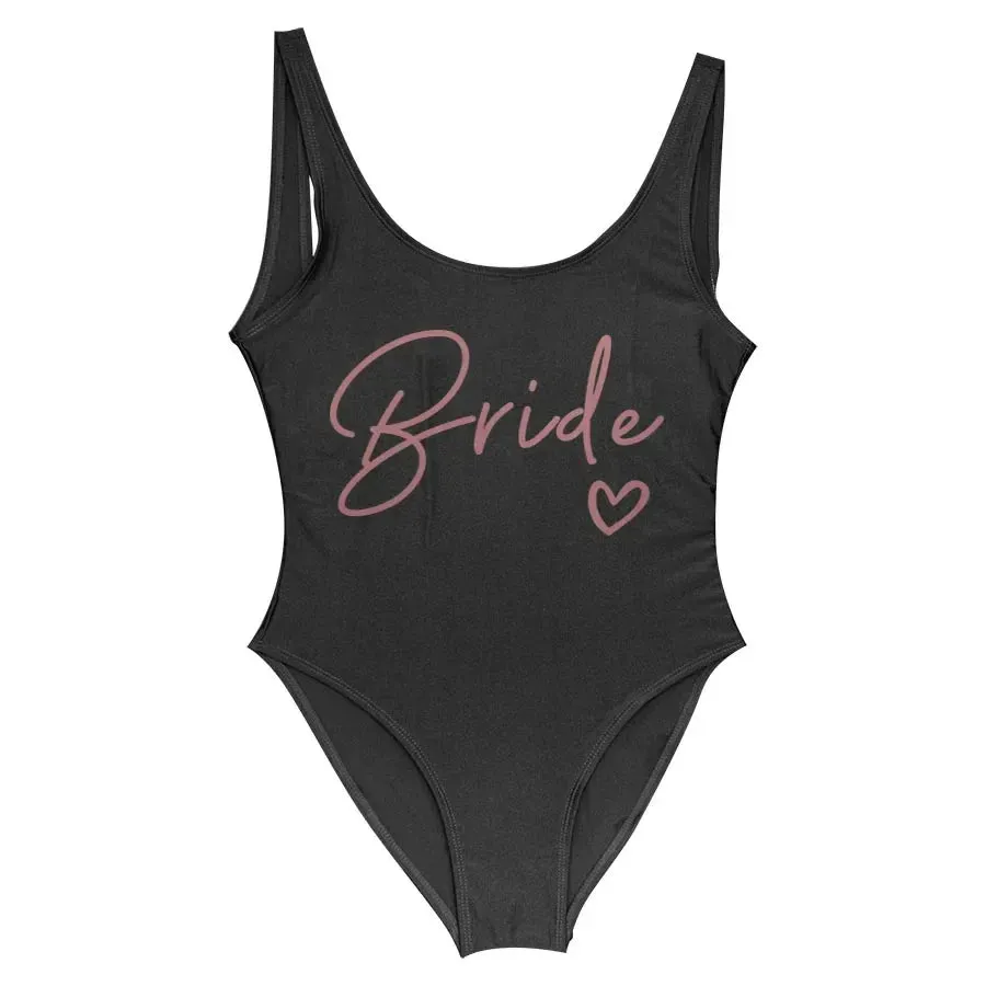 Bride Squad Women's Team Bride Print Swimwear