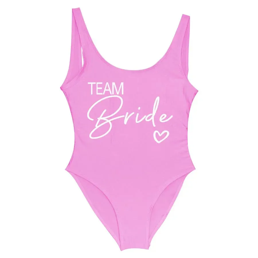 Bride Squad Women's Team Bride Print Swimwear