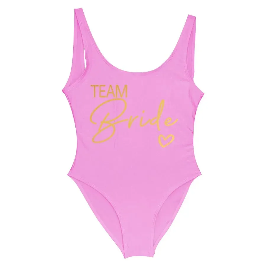 Bride Squad Women's Team Bride Print Swimwear