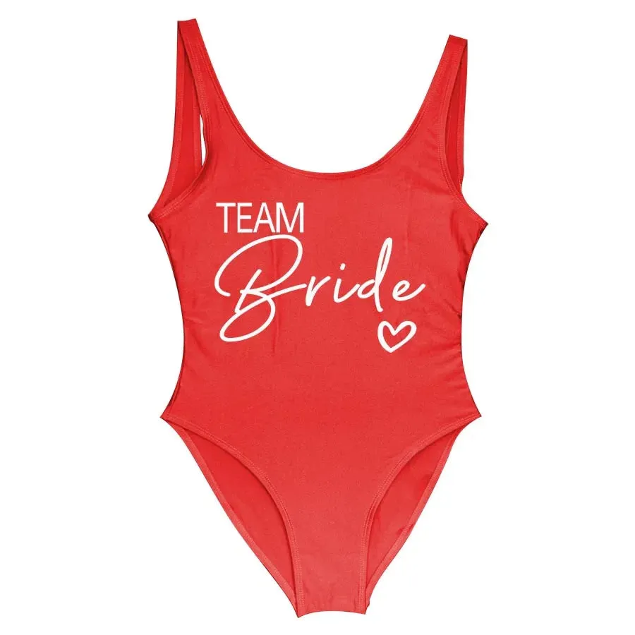 Bride Squad Women's Team Bride Print Swimwear