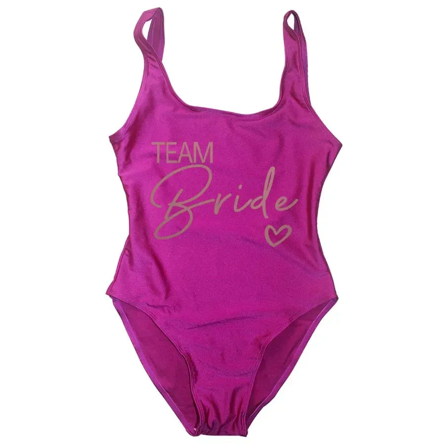 Bride Squad Women's Team Bride Print Swimwear