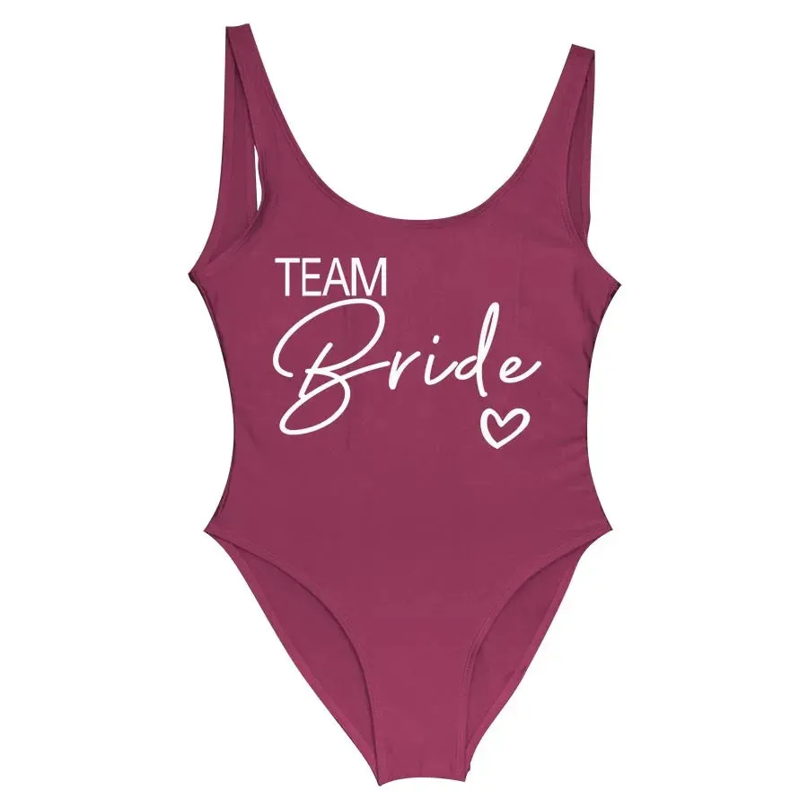 Bride Squad Women's Team Bride Print Swimwear
