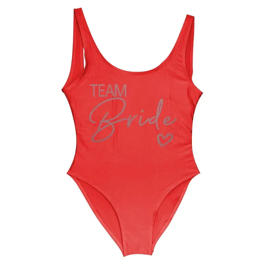 Bride Squad Women's Team Bride Print Swimwear
